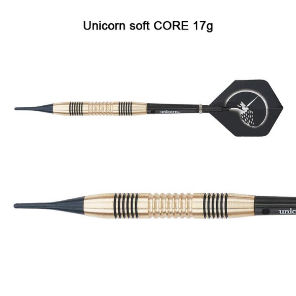 Šípky Unicorn soft CORE 17g, brass