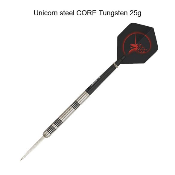 Šípky Unicorn steel CORE 25g, 80% wolfram