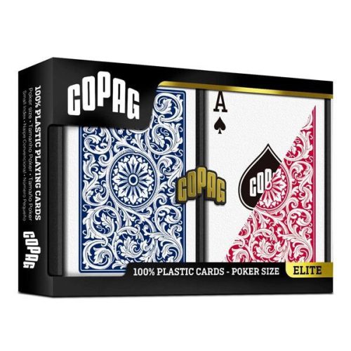 Hracie karty Copag 1546 Legacy Regular index, 100% plastové, modro-červený Duo pack