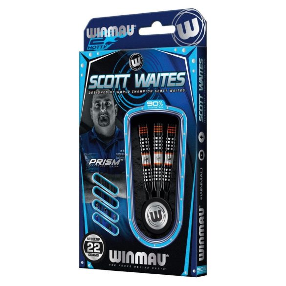 Šípky Winmau steel Scott Waites 22g, 90% wolfram