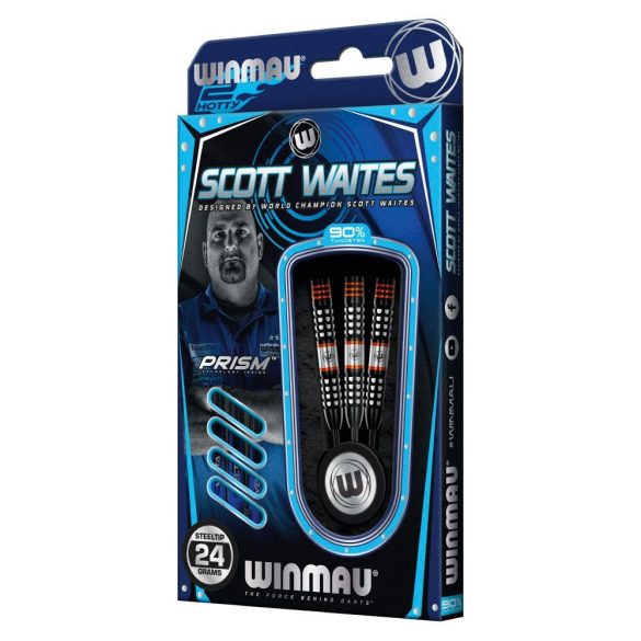 Šípky Winmau steel Scott Waites 24g, 90% wolfram