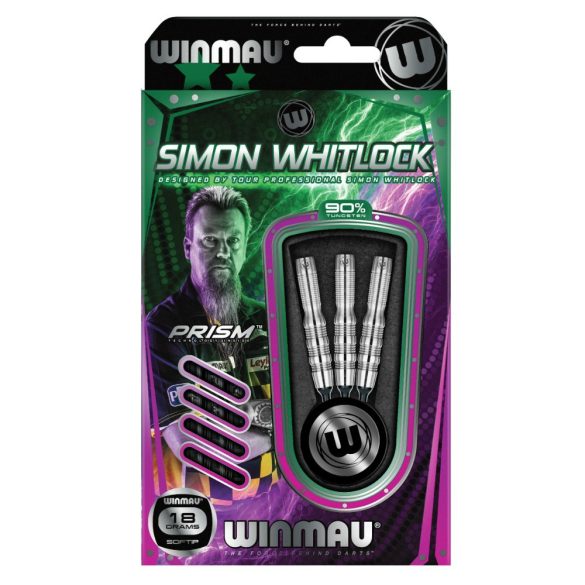 Šípky Winmau soft SIMON WHITLOCK 18g, 90% wolfram