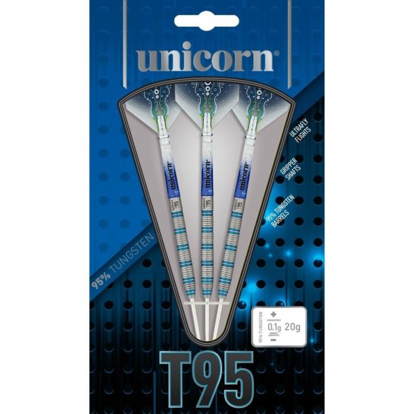 Šípky Unicorn steel T95 CORE XL BLUE 22g, 95% wolfram