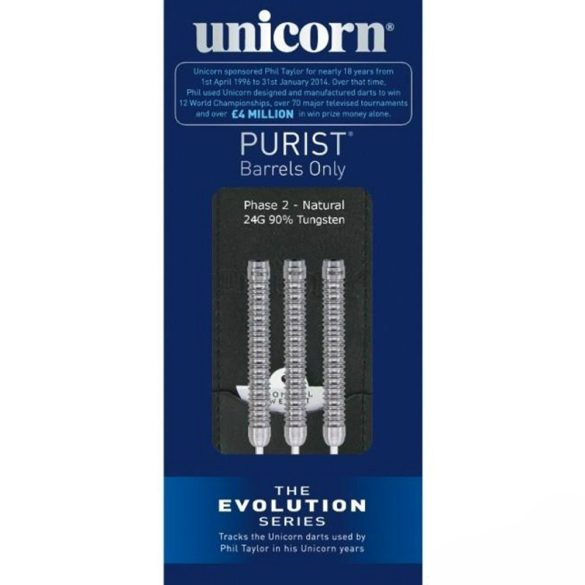 Šípky Unicorn steel EVO Purist Phase 2 24g, 90% wolfram
