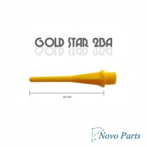   Hroty na šípky Gold Star soft, plastové, žlté 50ks/bal, závit 2BA