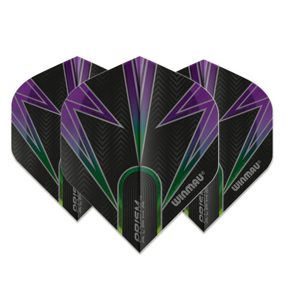 Letky na šípky Winmau Prism Alpha štandard čierna a fialová