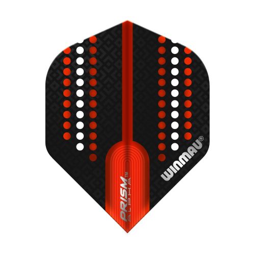 Letky na šípky Winmau Prism Alpha čierne, červené