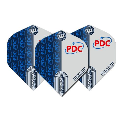 Letky na šípky Winmau Prism Zeta PDC logo, modro-biele