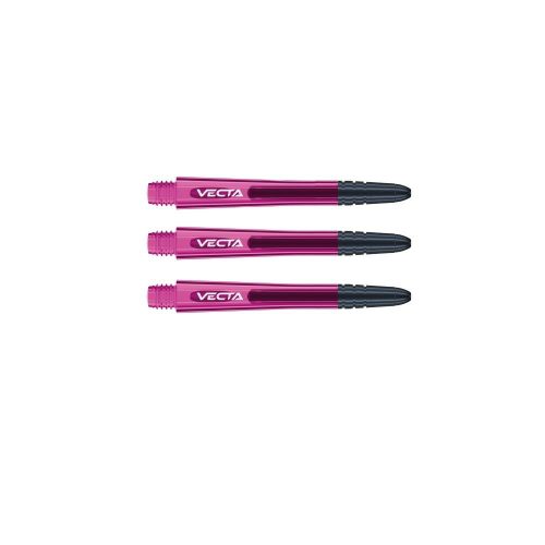Násadky na šípky Winmau Vecta medium 40mm, ružový plast, čierny hliníkový top