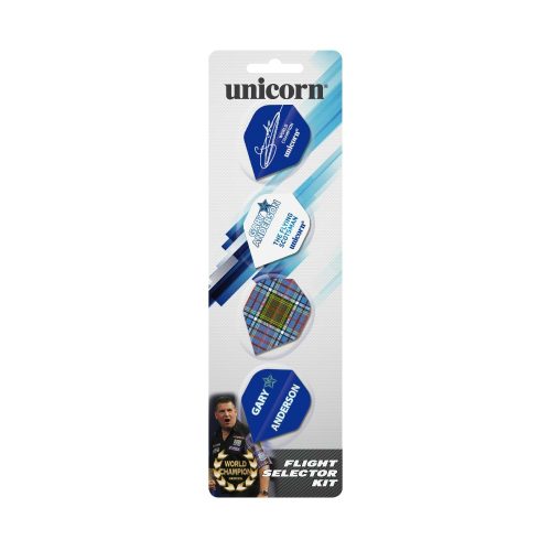 Set šípkových letiek Unicorn Gary Anderson flight selector