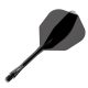 Winmau Fusion čierne, No6 letky a dlhé násadky