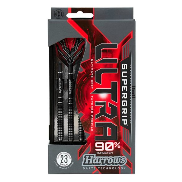 Šípky Harrows steel Supergrip Ultra 23g, 90% wolfram