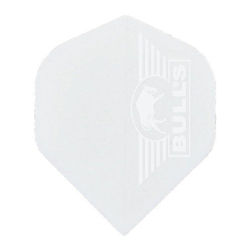 Letky na šípky Bull's Polyna Plain štandard, biele, 75 mikron