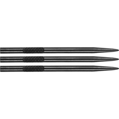 Hroty na šípky Bull's steel Knurled, 45mm, čierne - 3ks