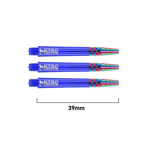 Násadky na šípky Red Dragon Nitro Ionic plastové modré, intermediate, 39mm