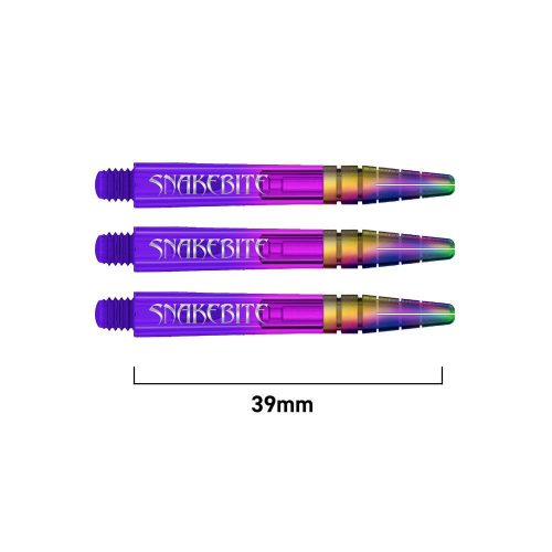 Násadky na šípky Red Dragon Peter Wright Snakebite Nitro Ionic plastové fialové, intermediate, 39mm