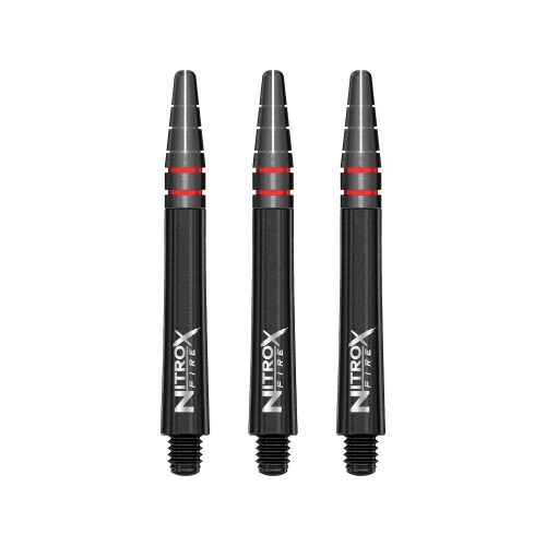 Násadky na šípky Red Dragon Nitro XFire čierne, dlhé 42mm
