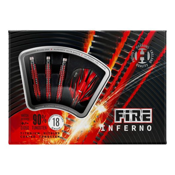 Šípky Harrows soft Fire Inferno 18g, 90% wolfram