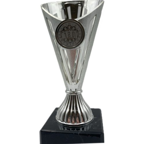 Gamecenter Šípkarská trofej - strieborný pohár, 18cm vysoká