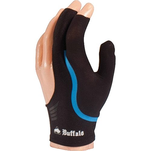 Biliardová rukavica Buffalo Universal čierna, modrá, veľkosť L