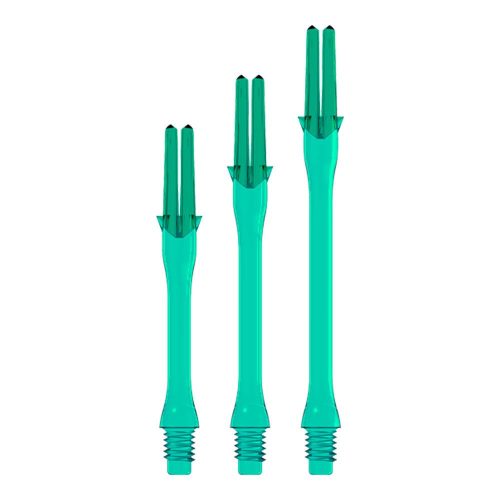 Násadky na šípky L-Style Locked Slim, smaragdovo zelené, 30mm
