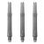 Násadky na šípky L-Style Straight 260, priesvitné čierne, tweenie, 26mm