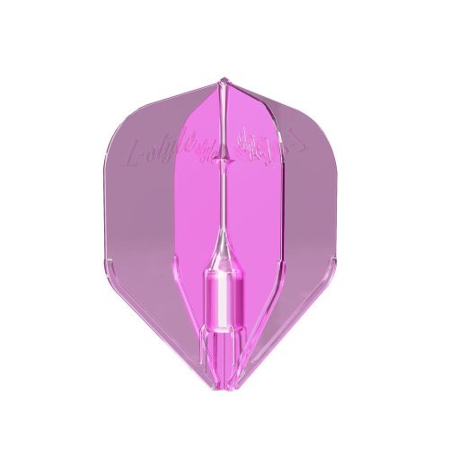 Letky na šípky L-Style Fantom L3EZ, priehľadné ružové