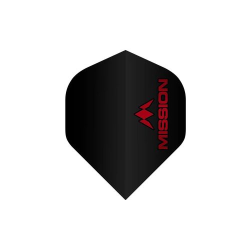 Letky na šípky Mission Logo červené, No2, 100 mikrónové