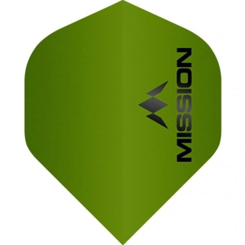 Letky na šípky Mission Logo No2, mätovo zelené, standard 100 micron
