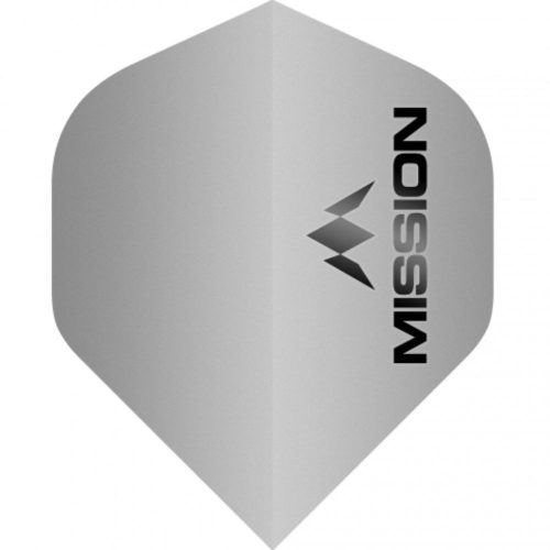 Letky na šípky Mission Logo No2, mätovo strieborné, standard 100 micron