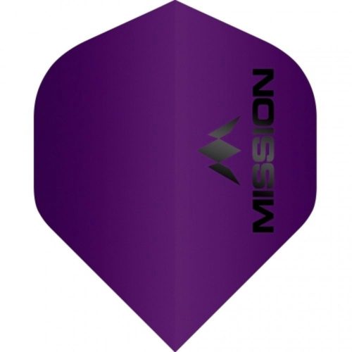 Letky na šípky Mission Logo No2, mätovo fialové, standard 100 micron