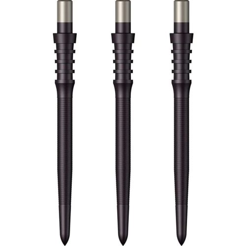Hroty do steel šípok Mission Sniper Micro Grip 28mm, čierne - 3ks