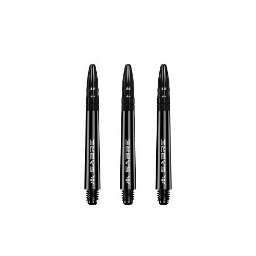 Násadky na šípky Mission Sabre čierne kovový top, stredné+ 44,5mm