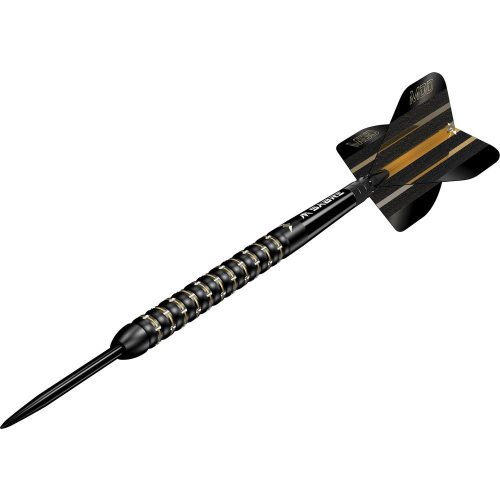 Šípky steel Mission Mike De Decker Black and Gold PVD 24g, 95% wolfram