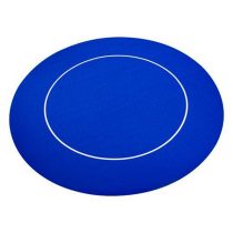 Podložka na poker okrúhla modrá, pogumovaná, 120cm