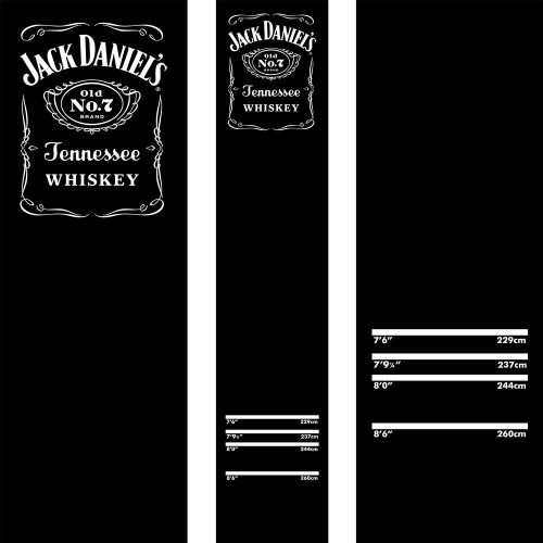 Gumový koberec JACK DANIELS s logom JD 290x60cm, čierny, s povrchom zo systetického vlákna