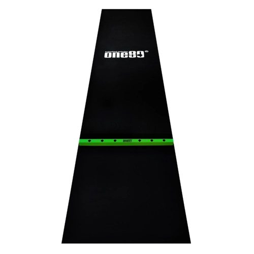 ONE80 Gumený koberec pred terč s drevenou hranicou hodu 62 cm, čierno-zelený