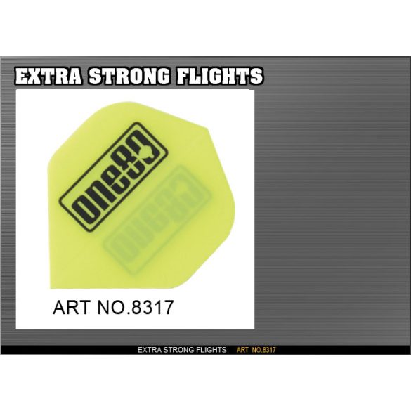 Letky na šípky ONE80 Xtra Strong neonovo žlté