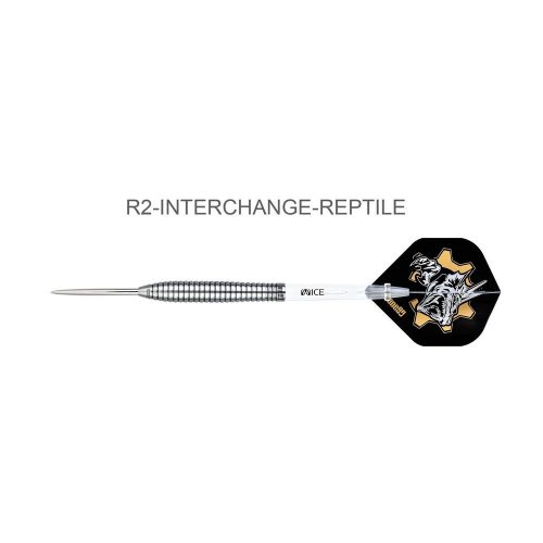 Šípky ONE80 steel R2 Interchange Re-ptile 24g, 90% wolfram
