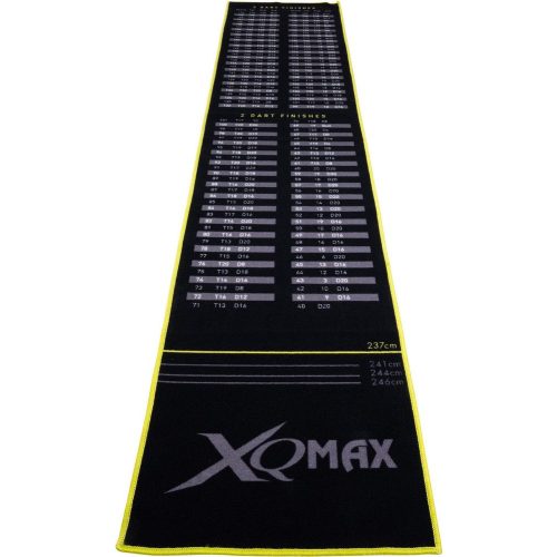 Koberec pred terč XQ Max čierno-žltý 285 x 60 cm s hranicou hodov