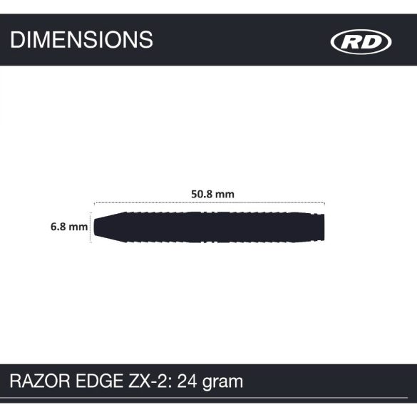 Šípky Red Dragon steel Razor Edge ZX-2 zelené 24g, 85% wolfram