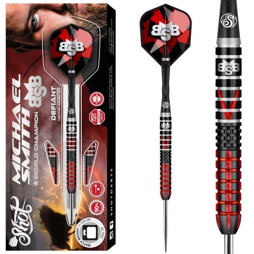 Sada steel šípok Shot Michael Smith Defiant 25g, 90% wolfram