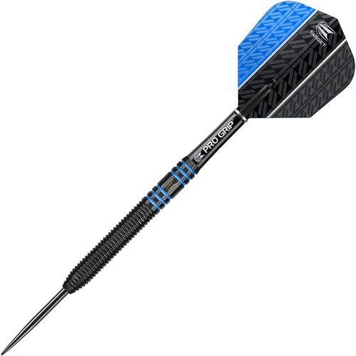 Šípky TARGET steel Vapor8 black 24g, modré, 80% wolfram