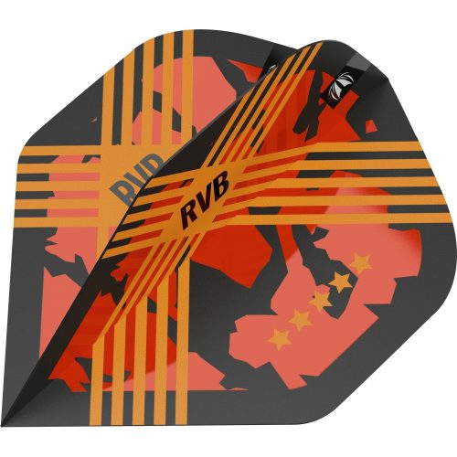 Letky na šípky Target RVB G3 ULTRA No2 čierne, oranžové, Raymond van Barneveld