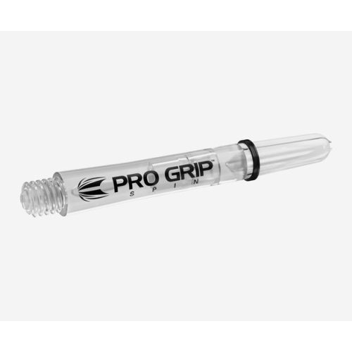 Násadky na šípky TARGET Pro Grip Spin otočné priehľadné, krátke, 34 mm, 9 ks