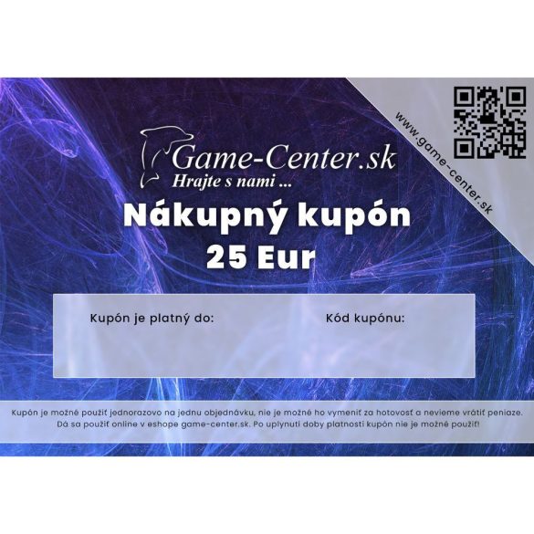 Nákupný kupón v hodnote 25 eur
